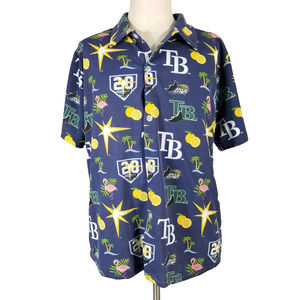 Matchup Tampa Bay Rays Hawaiian shirt men's L / XL extra large Blue Team Promo